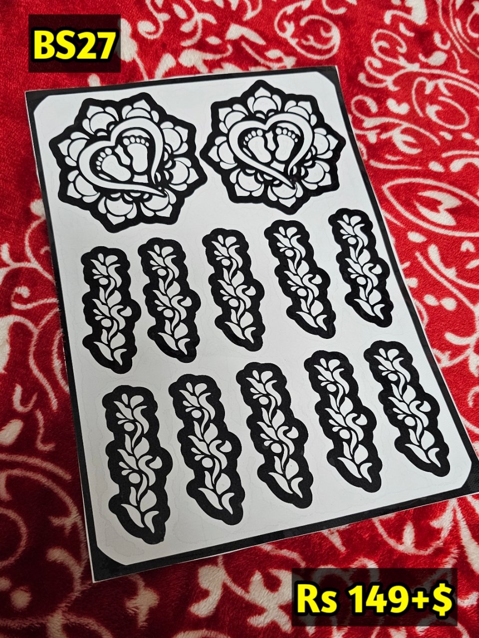 Baby Shower BS27 Mehindi Sticker (Only Sticker)