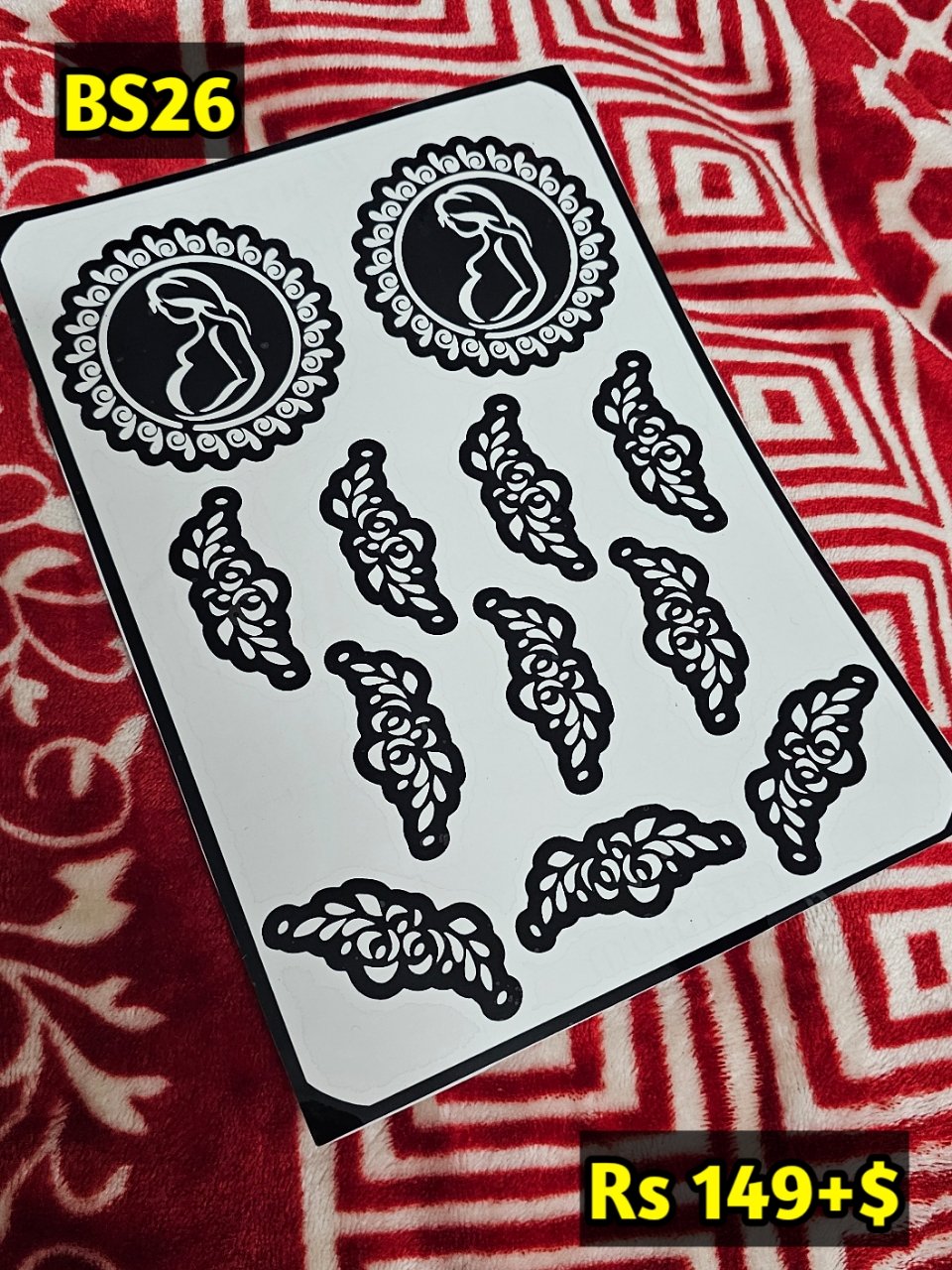 Baby Shower BS26 Mehindi Sticker (Only Sticker)