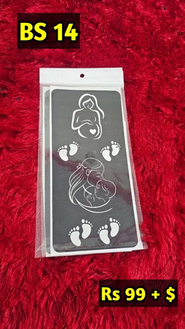 Baby Shower BS14 Mehindi Sticker (Only Sticker)