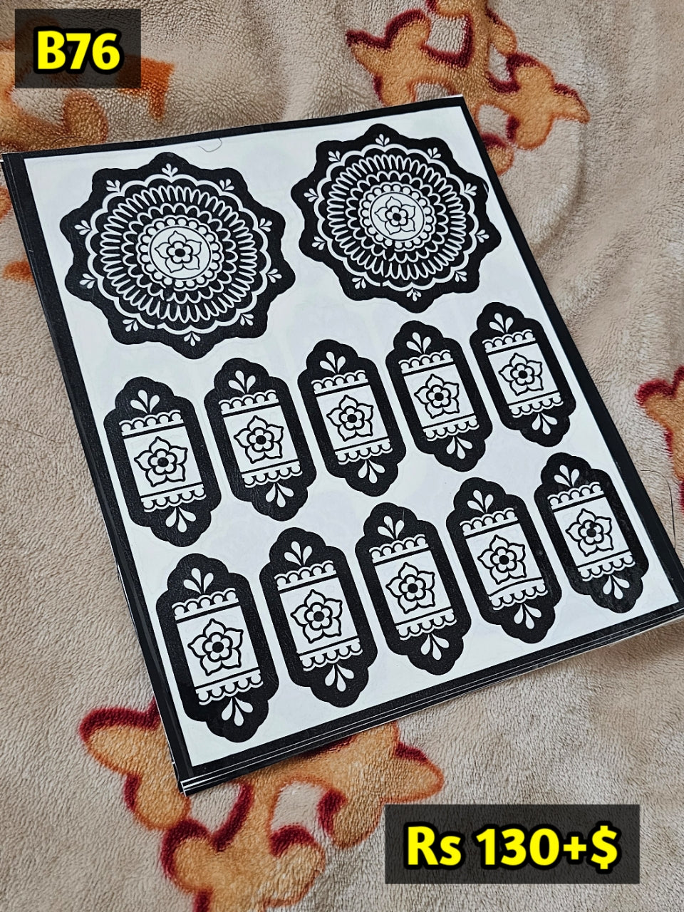 Semi Bridal B76 Mehindi Sticker (Only Sticker)
