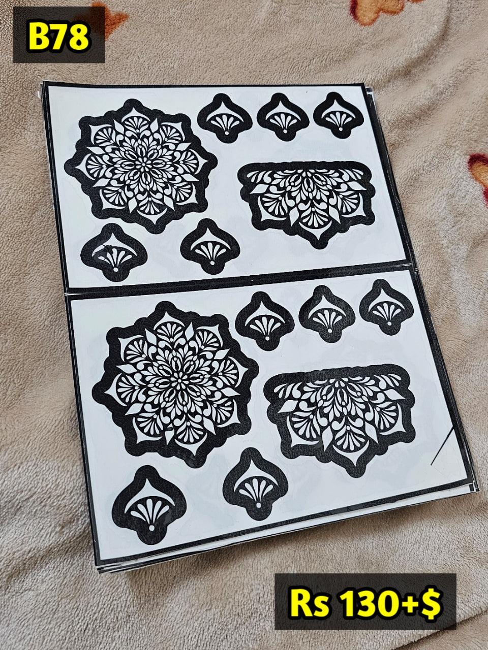 Semi Bridal B78 Mehindi Sticker (Only Sticker)