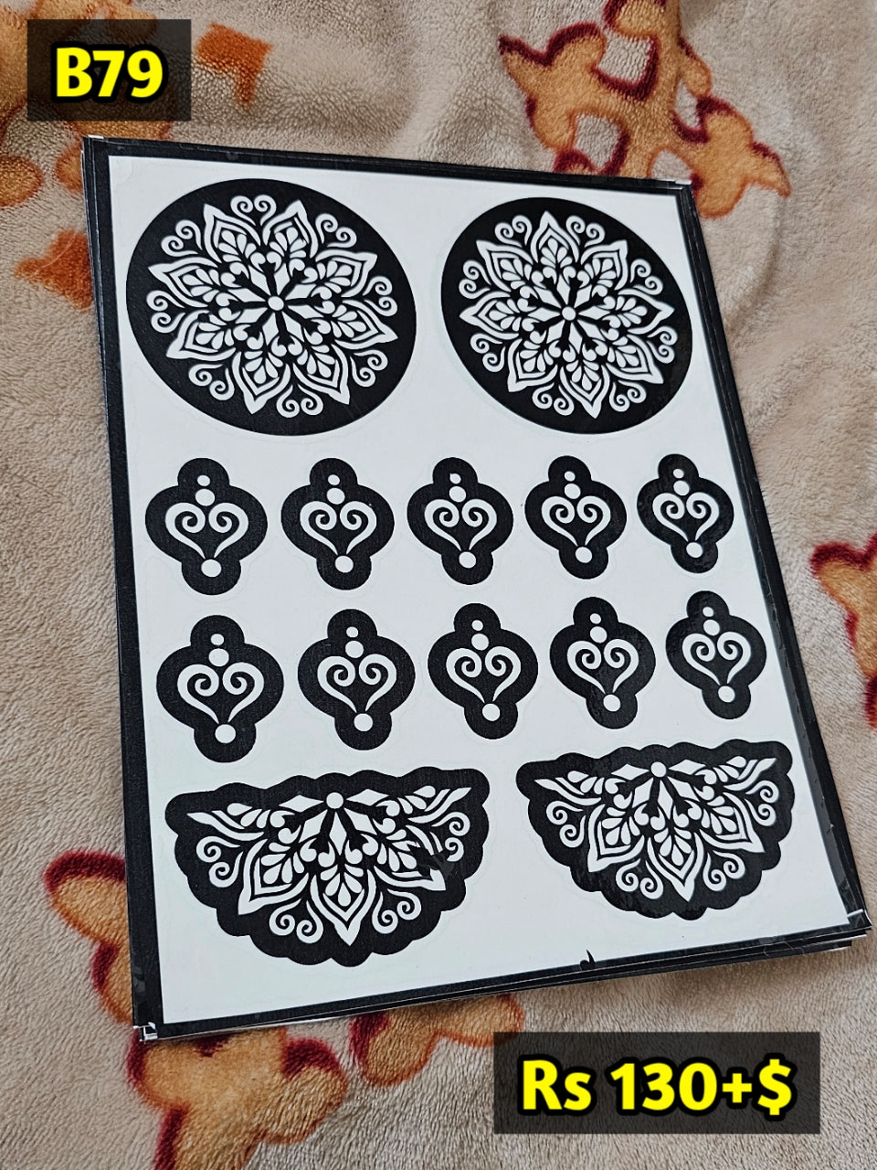 Semi Bridal B79 Mehindi Sticker (Only Sticker)
