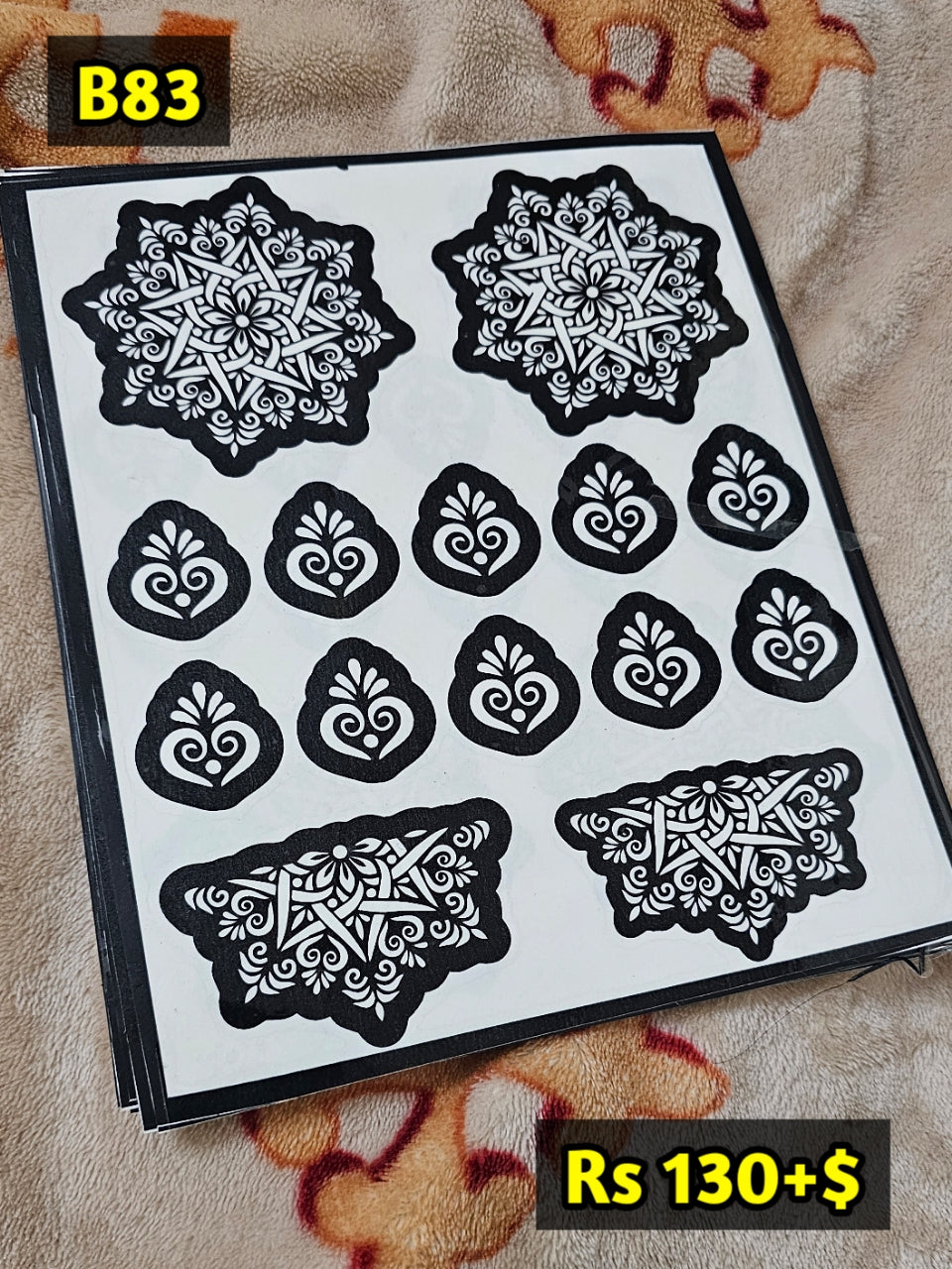 Semi Bridal B83 Mehindi Sticker (Only Sticker)