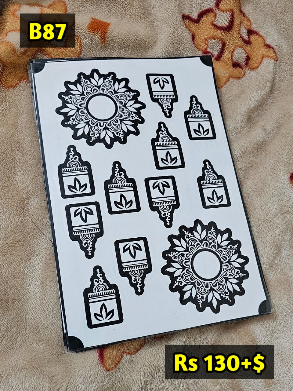 Semi Bridal B87 Mehindi Sticker (Only Sticker)