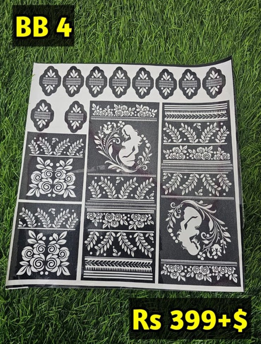 Baby Shower BB4 Mehindi Sticker (Only Sticker)