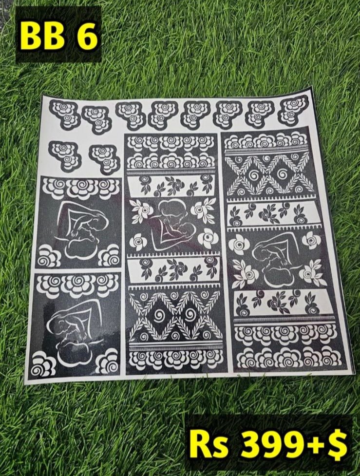 Baby Shower BB6 Mehindi Sticker (Only Sticker)