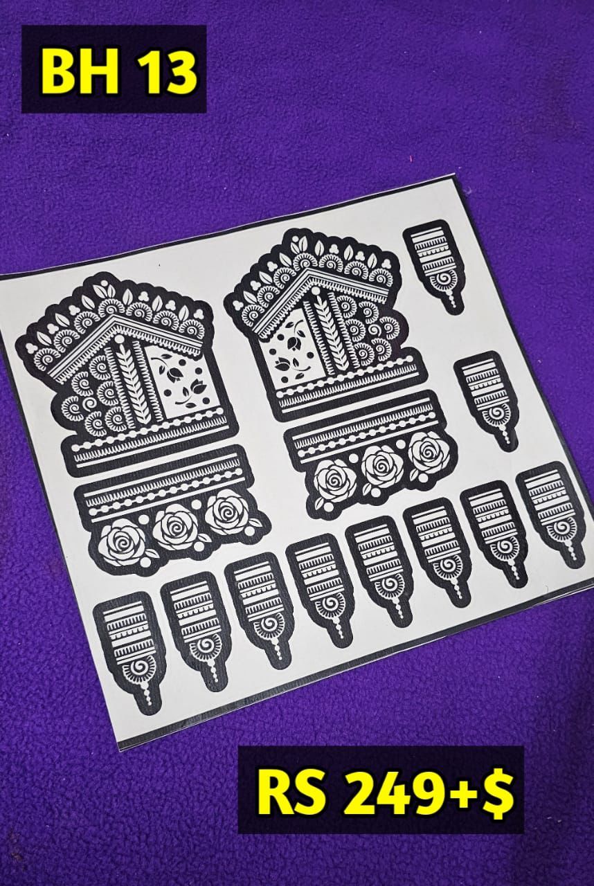 Bridal BH13 Mehindi Sticker (Only Sticker)