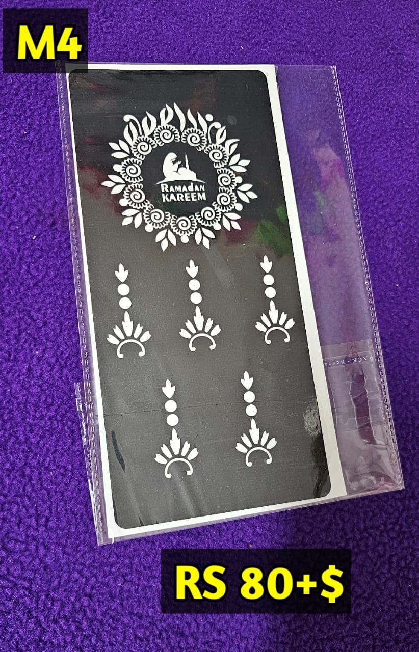 Semi Bridal M4 Mehindi Sticker (Only Sticker)