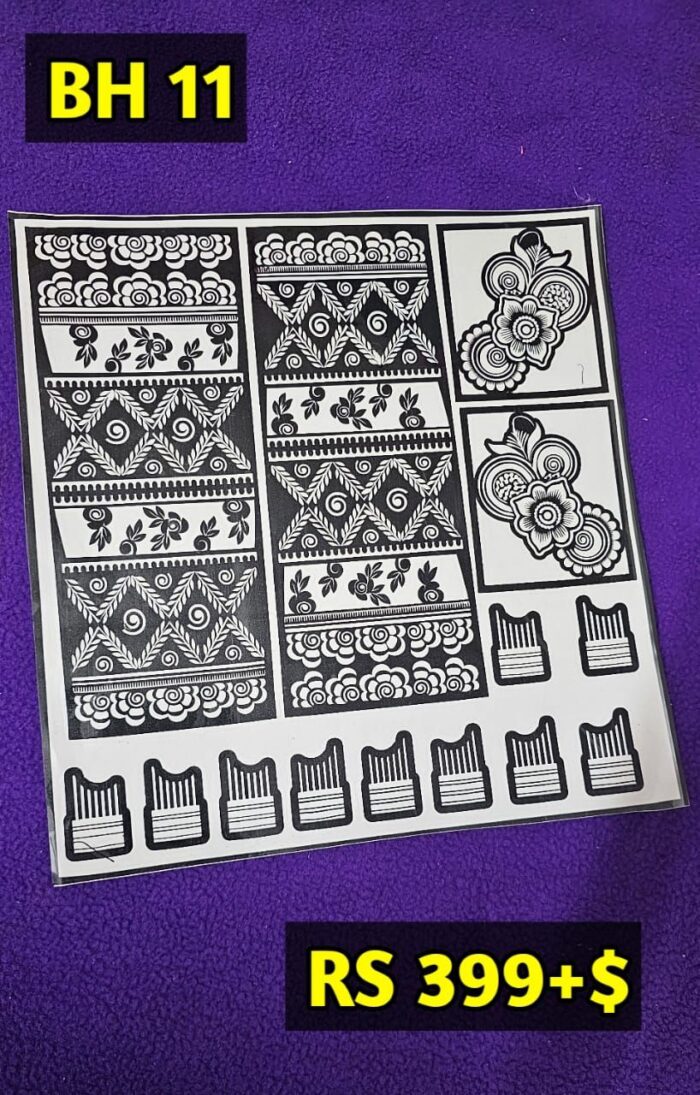 Bridal BH11 Mehindi Sticker (Only Sticker)