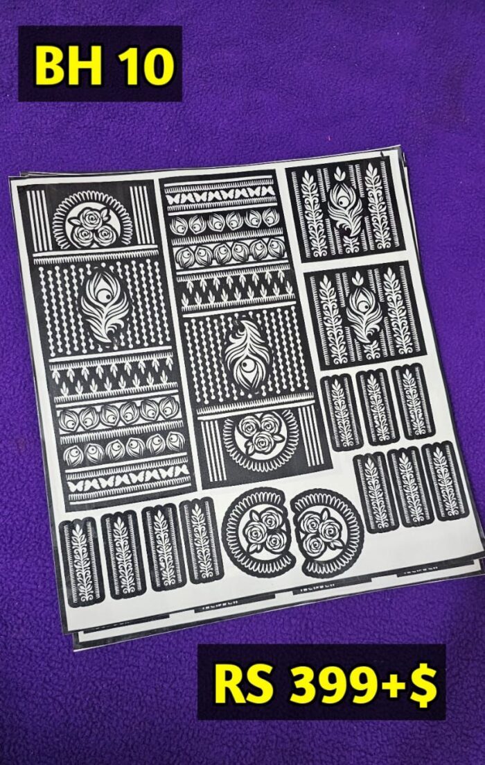 Bridal BH10 Mehindi Sticker (Only Sticker)