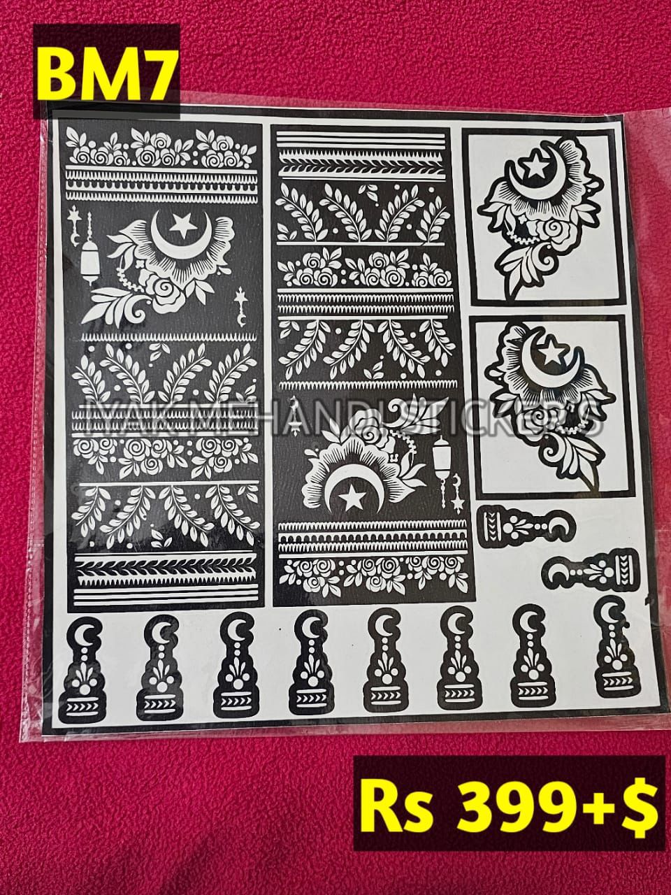 Bridal BM7 Mehindi Sticker (Only Sticker)