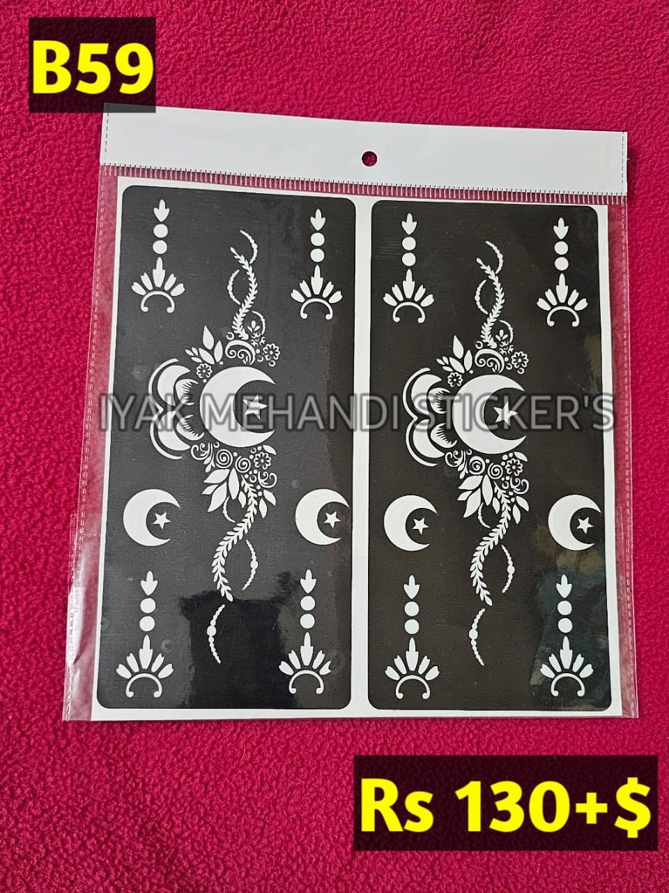 Semi Bridal B59 Mehindi Sticker (Only Sticker)