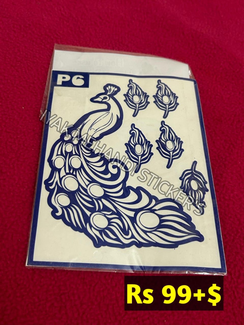 Semi Bridal P6 Mehindi Sticker (Only Sticker)