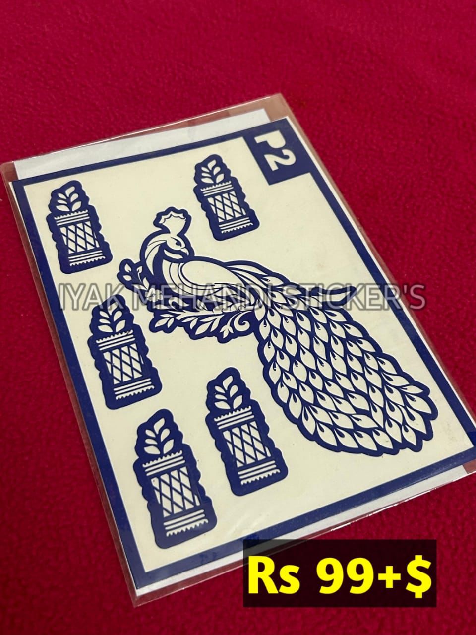Semi Bridal P2 Mehindi Sticker (Only Sticker)