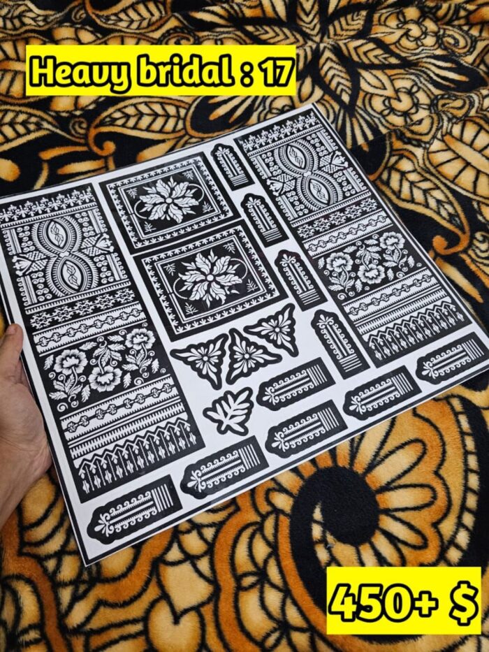 Heavy Bridal HB17 Mehindi Sticker (Only Sticker)