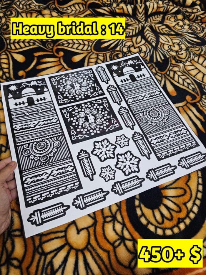 Heavy Bridal HB14 Mehindi Sticker (Only Sticker)