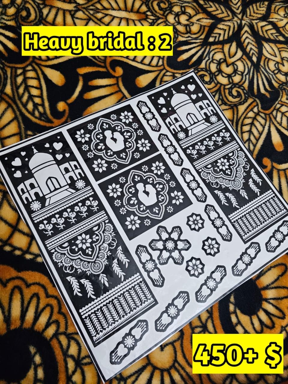 Heavy Bridal HB2 Mehindi Sticker (Only Sticker)