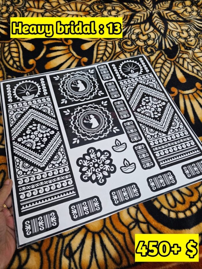 Heavy Bridal HB13 Mehindi Sticker (Only Sticker)