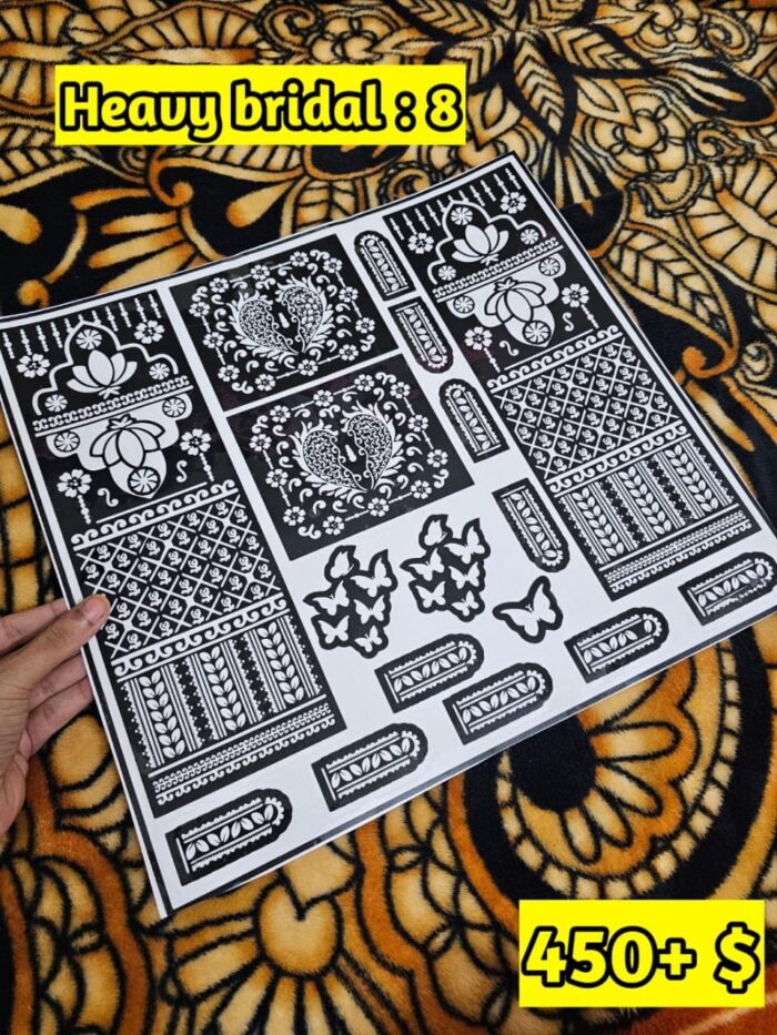 Heavy Bridal HB8 Mehindi Sticker (Only Sticker)