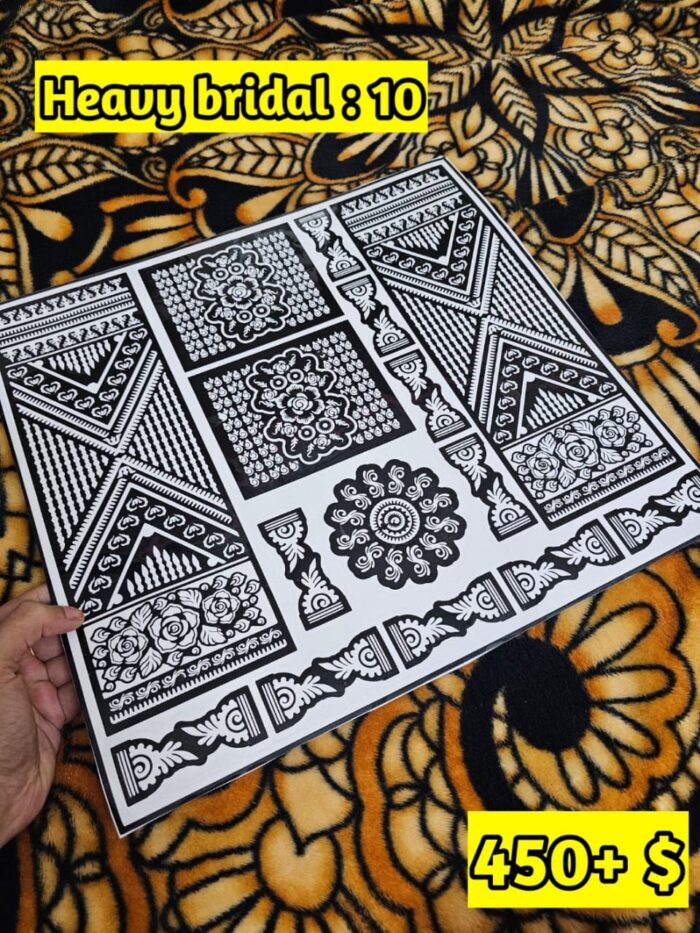 Heavy Bridal HB10 Mehindi Sticker (Only Sticker)