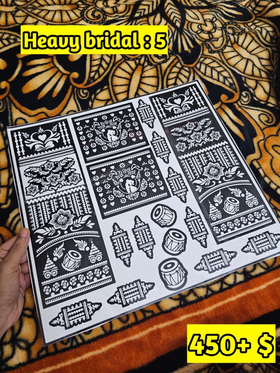 Heavy Bridal HB5 Mehindi Sticker (Only Sticker)