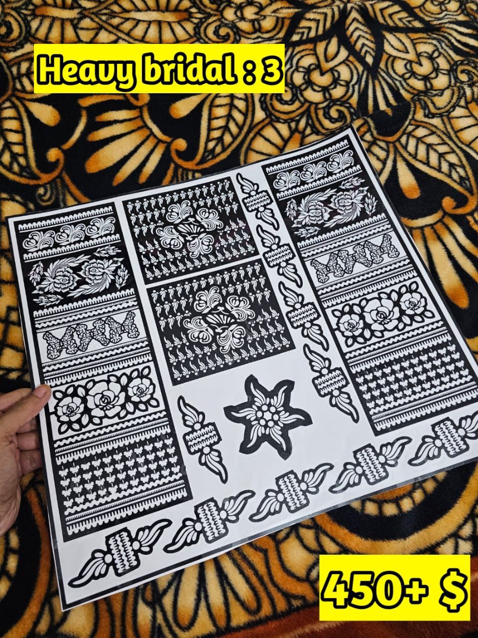 Heavy Bridal HB3 Mehindi Sticker (Only Sticker)