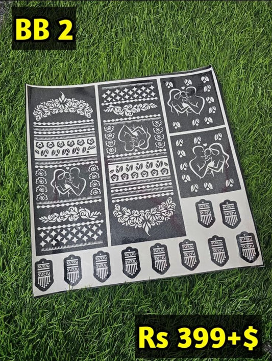 Baby Shower BB2 Mehindi Sticker (Only Sticker)