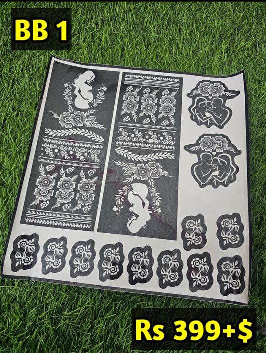 Baby Shower BB1 Mehindi Sticker (Only Sticker)