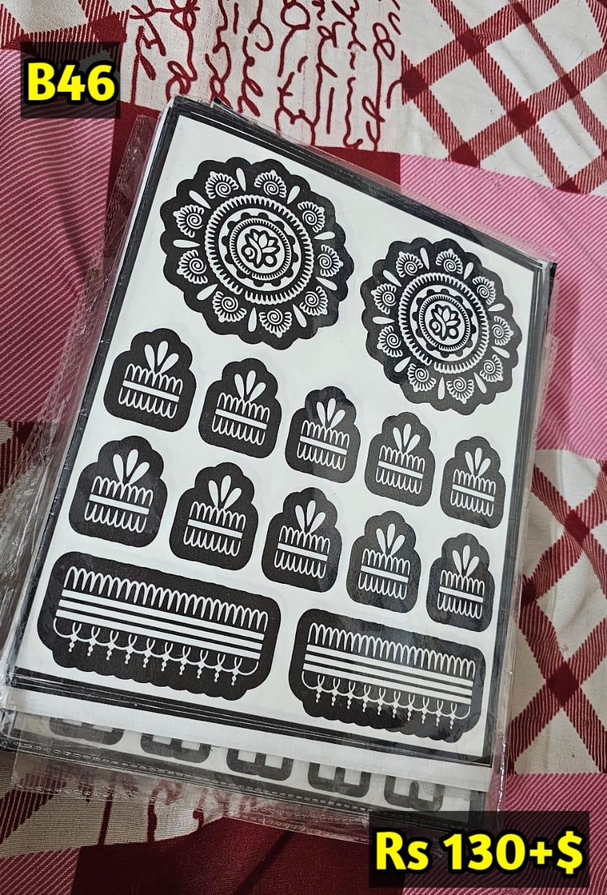 Semi Bridal B46 Mehindi Sticker (Only Sticker)