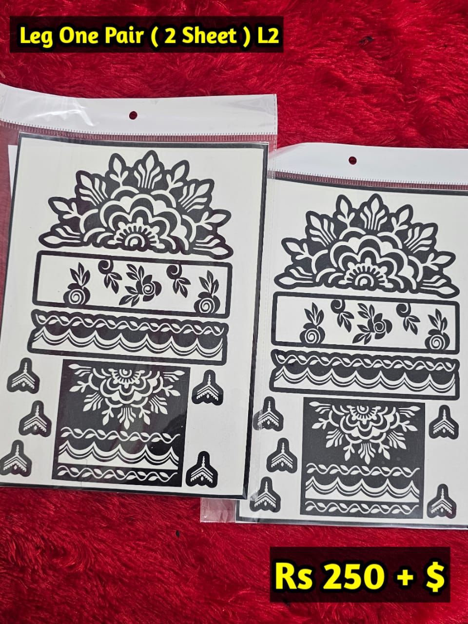 Semi Bridal Leg Mehindi Sticker L2 (Only Sticker)