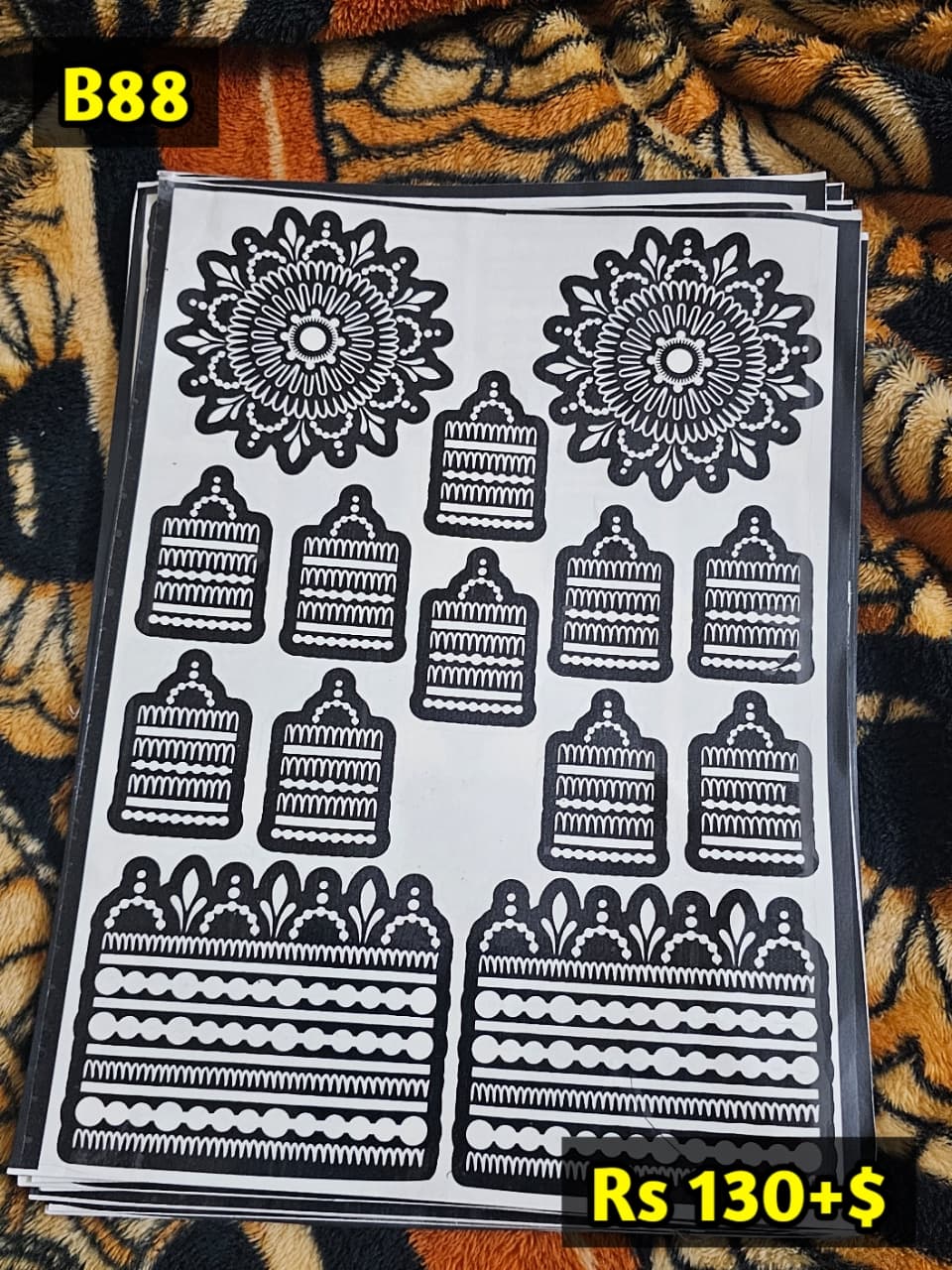 Semi Bridal B88 Mehindi Sticker (Only Sticker)