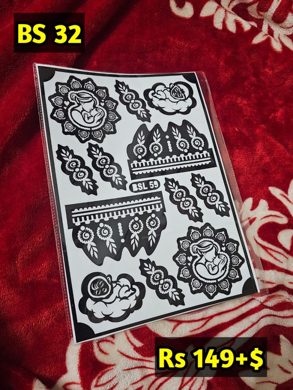 Baby Shower BS32 Mehindi Sticker ( Only Sticker )