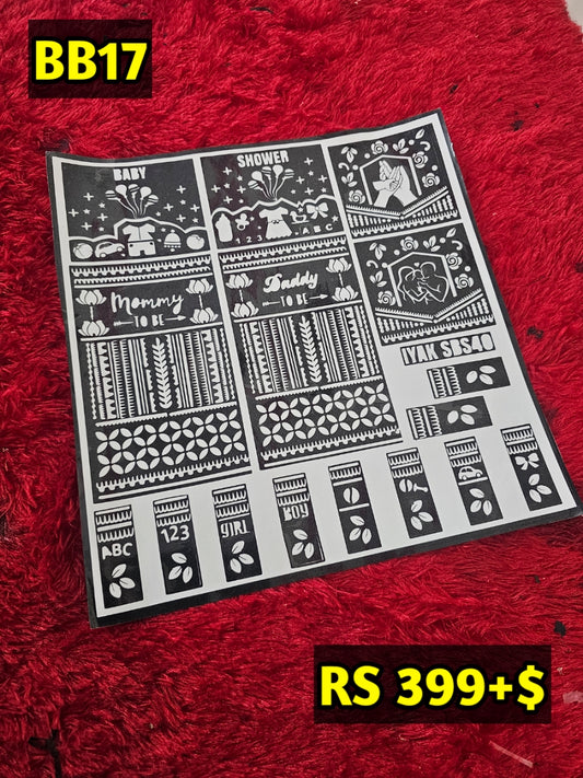 Baby Shower BB17 Mehindi Sticker (Only Sticker)