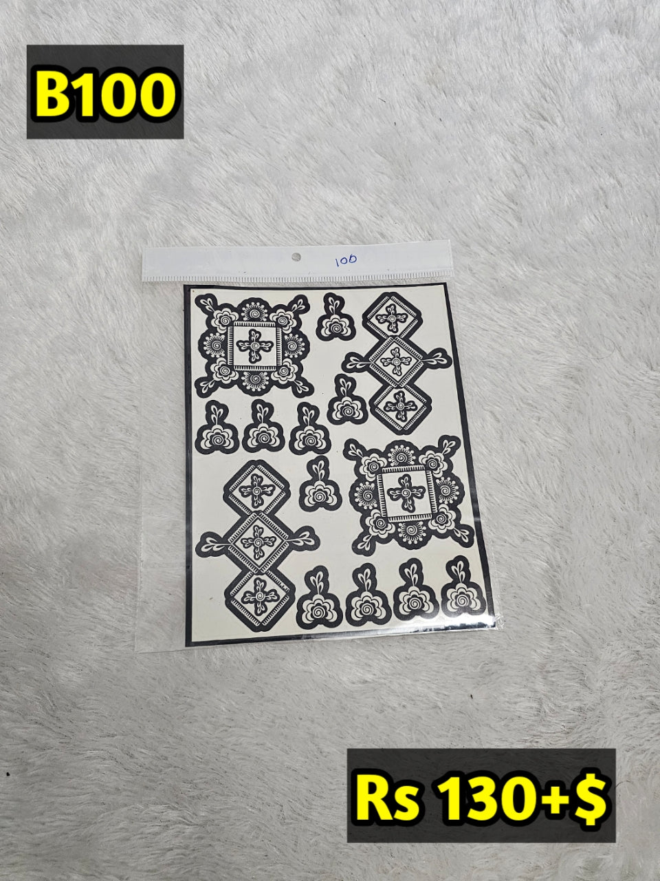 Semi Bridal B100 Mehindi Sticker (Only Sticker)