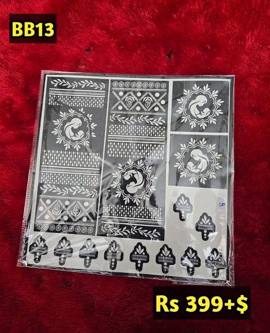 Baby Shower BB13 Mehindi Sticker (Only Sticker)