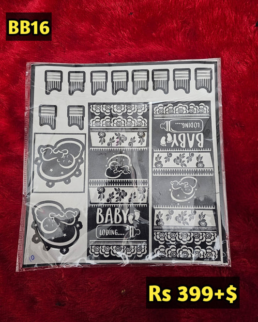 Baby Shower BB16 Mehindi Sticker (Only Sticker)