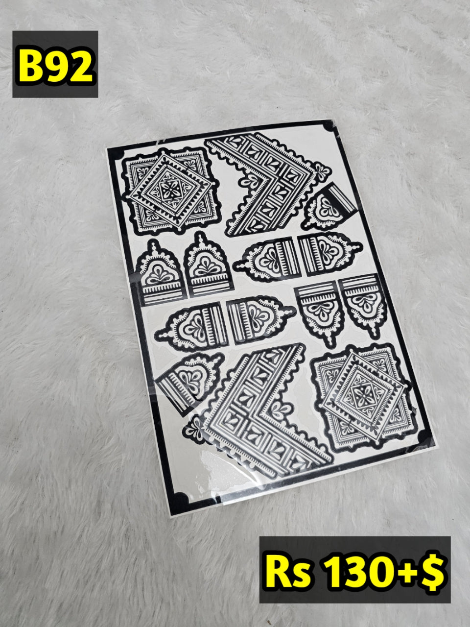 Semi Bridal B92 Mehindi Sticker (Only Sticker)