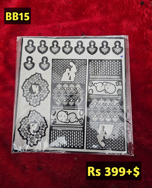Baby Shower BB15 Mehindi Sticker (Only Sticker)