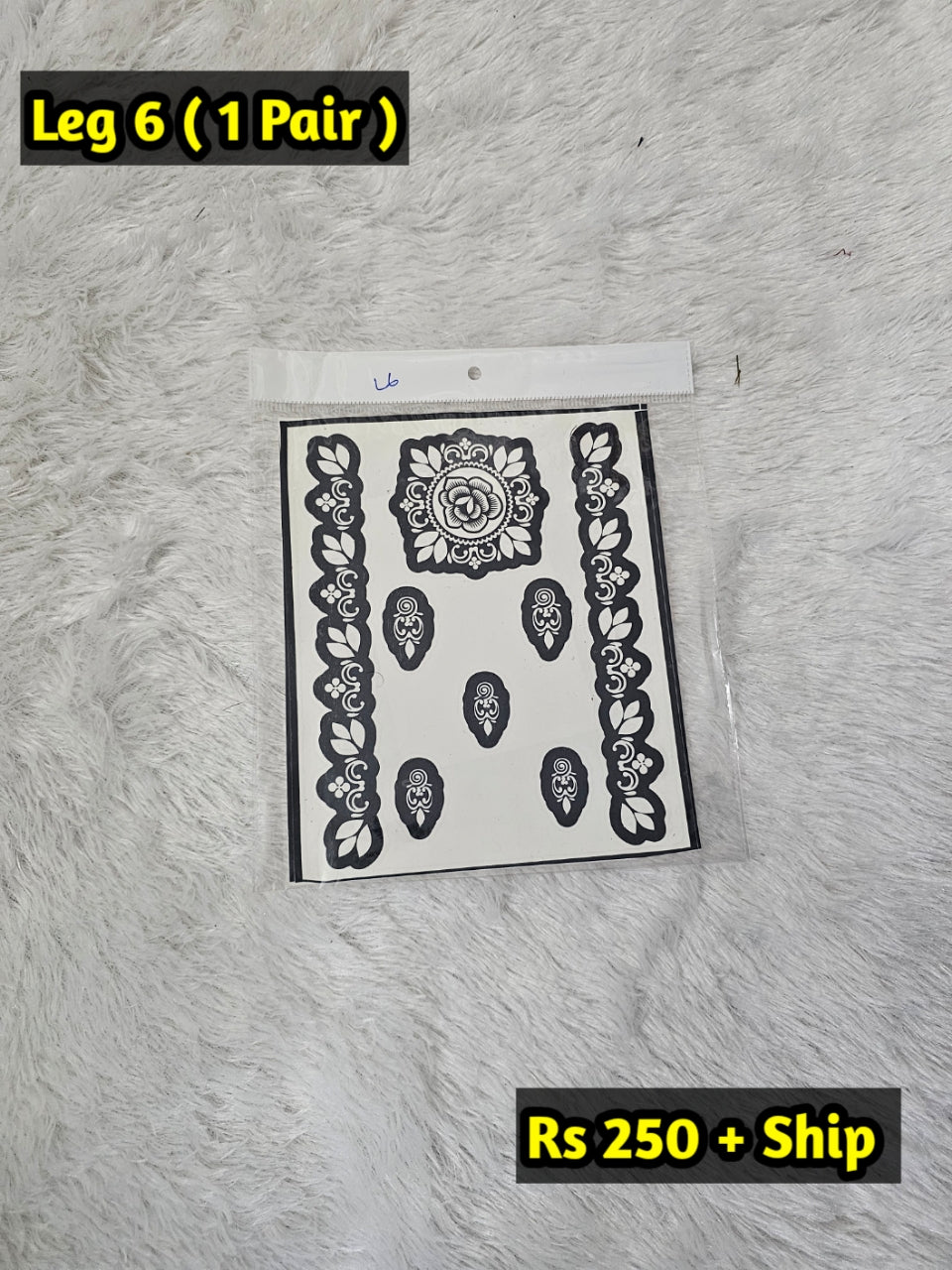 Semi Bridal Leg Mehindi Sticker L6 (Only Sticker)
