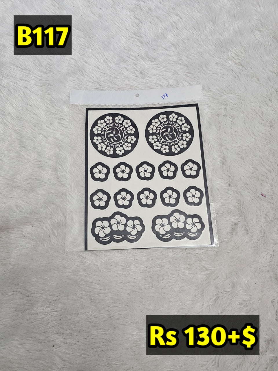 Semi Bridal B117 Mehindi Sticker (Only Sticker)
