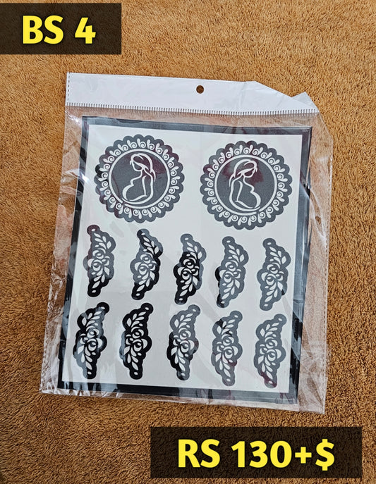 Semi Babyshower BS4 Mehindi Sticker (Only Sticker)