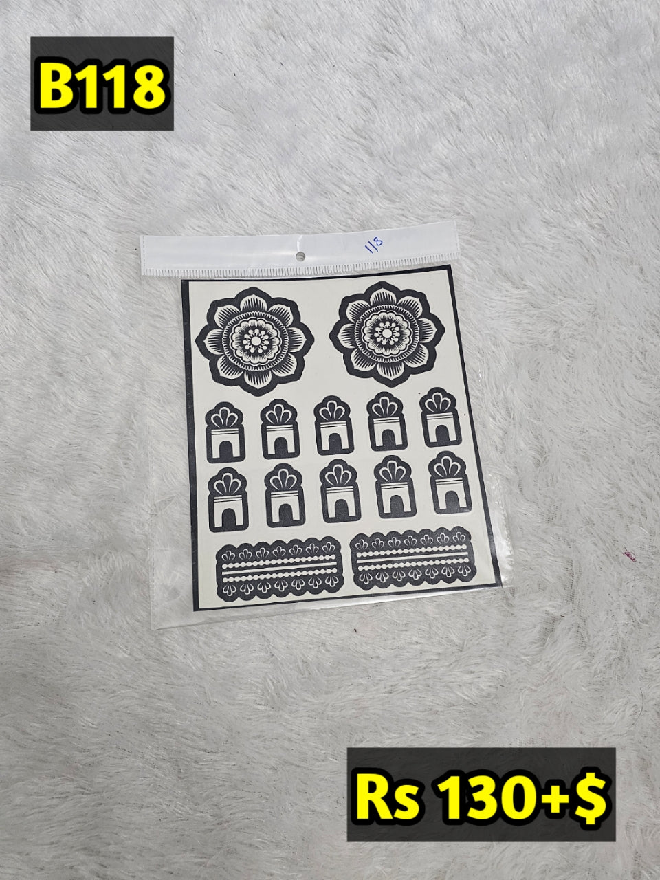 Semi Bridal B118 Mehindi Sticker (Only Sticker)