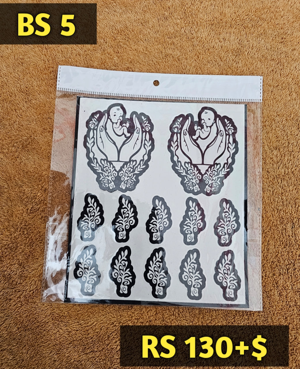 Semi Babyshower BS5 Mehindi Sticker (Only Sticker)
