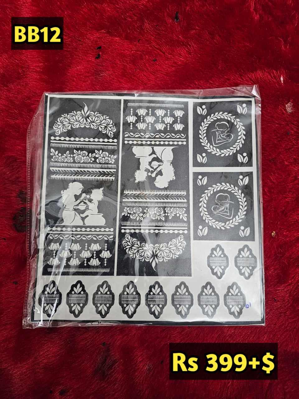 Baby Shower BB12 Mehindi Sticker (Only Sticker)