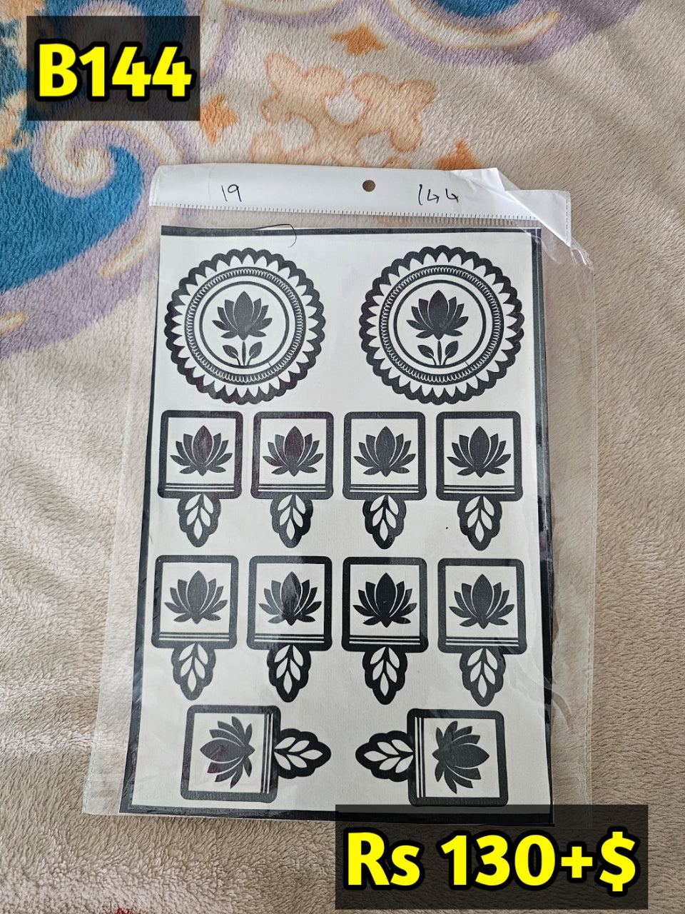 Semi Bridal B144 Mehindi Sticker (Only Sticker)
