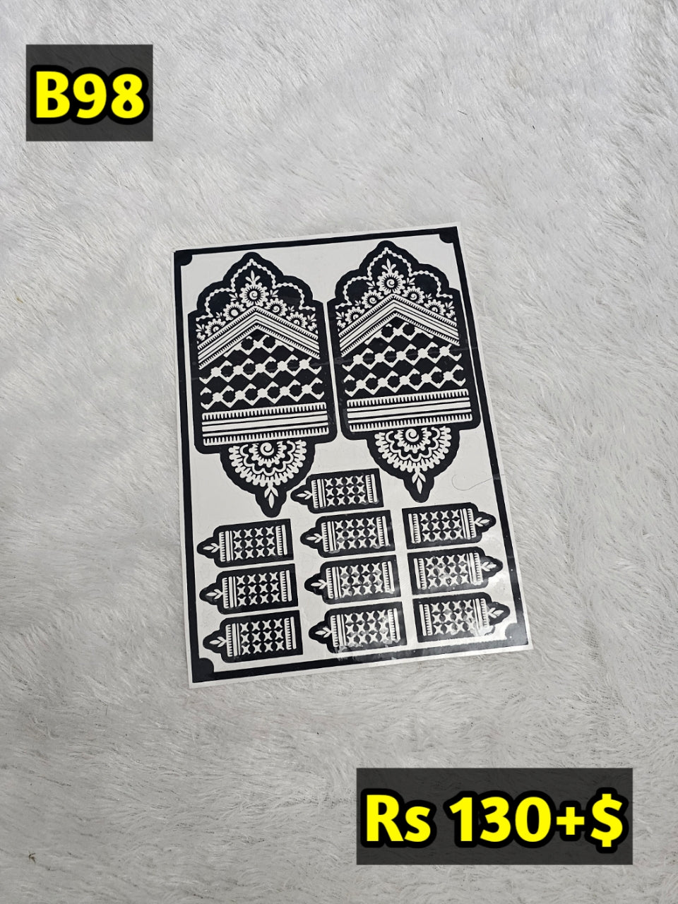Semi Bridal B98 Mehindi Sticker (Only Sticker)