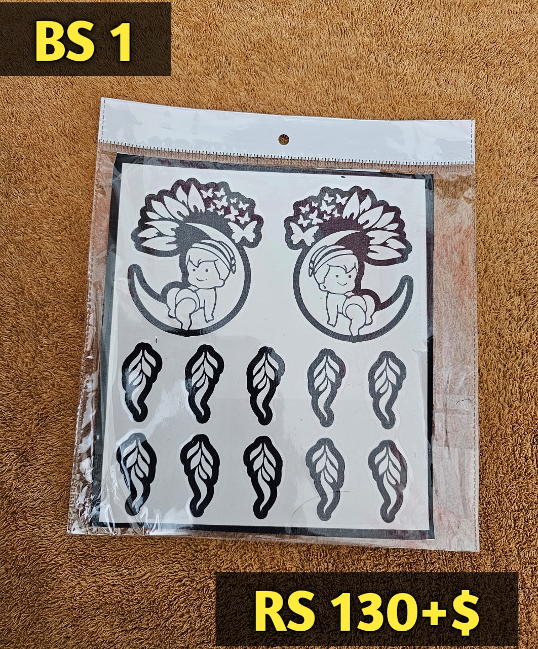 Semi Babyshower BS1 Mehindi Sticker (Only Sticker)