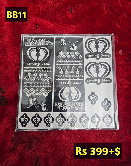 Baby Shower BB11 Mehindi Sticker (Only Sticker)