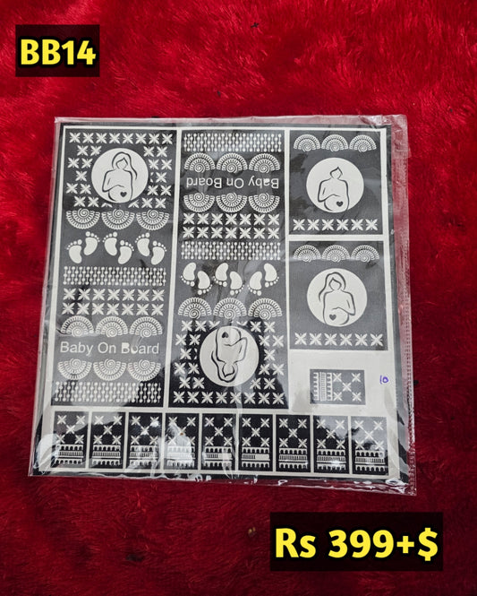 Baby Shower BB14 Mehindi Sticker (Only Sticker)