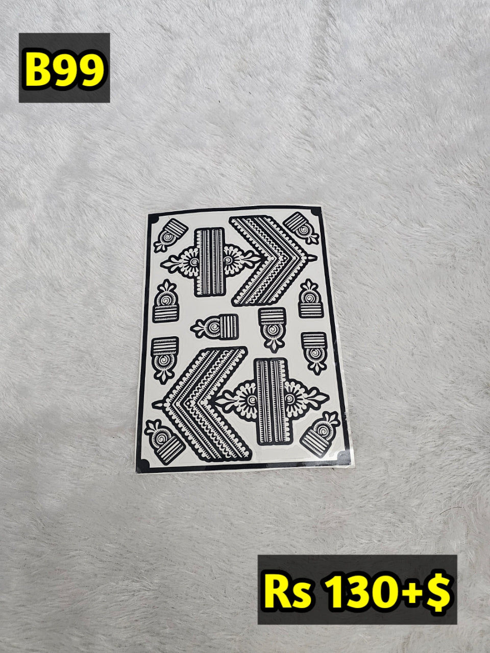 Semi Bridal B99 Mehindi Sticker (Only Sticker)
